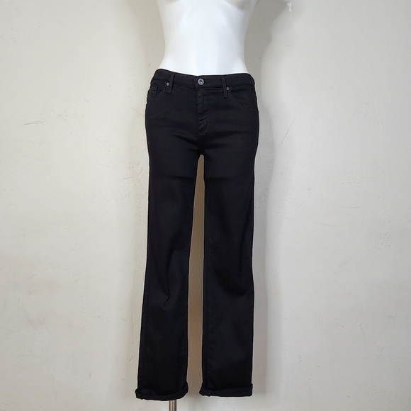 AG Adriano Goldschmield The Harper Essential Straight Black Jeans Size 28 - Picture 1 of 14